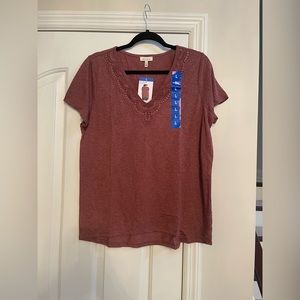 Ella Moss v-neck tunic top NWT